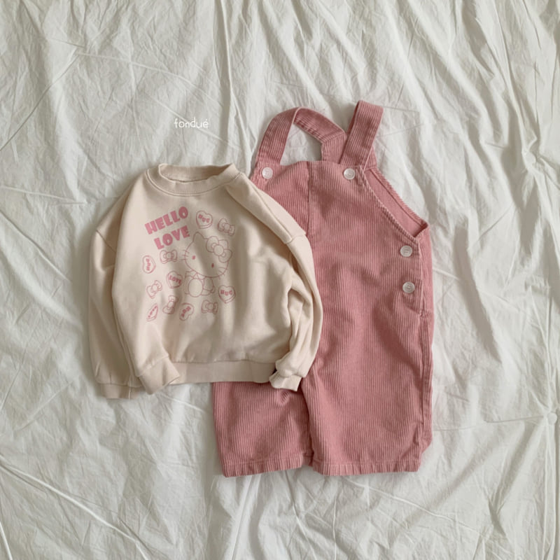Fondue - Korean Baby Fashion - #babyfever - Hello Love Pink Sweatshirt - 5