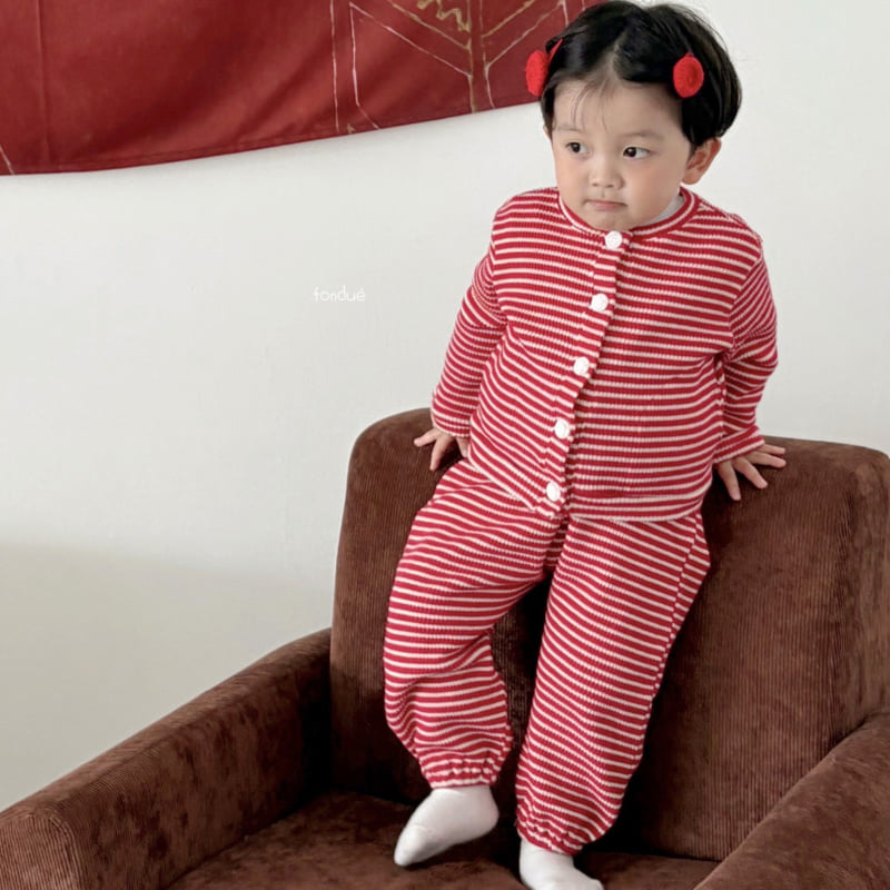 Fondue - Korean Baby Fashion - #babygirlfashion - Red Velvet Cardigan - 10