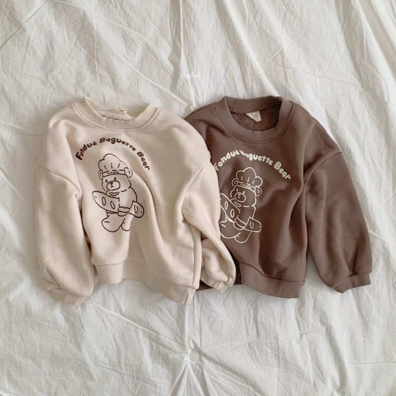 Fondue - Korean Baby Fashion - #babygirlfashion - Fondue Bear Sweatshirt - 7