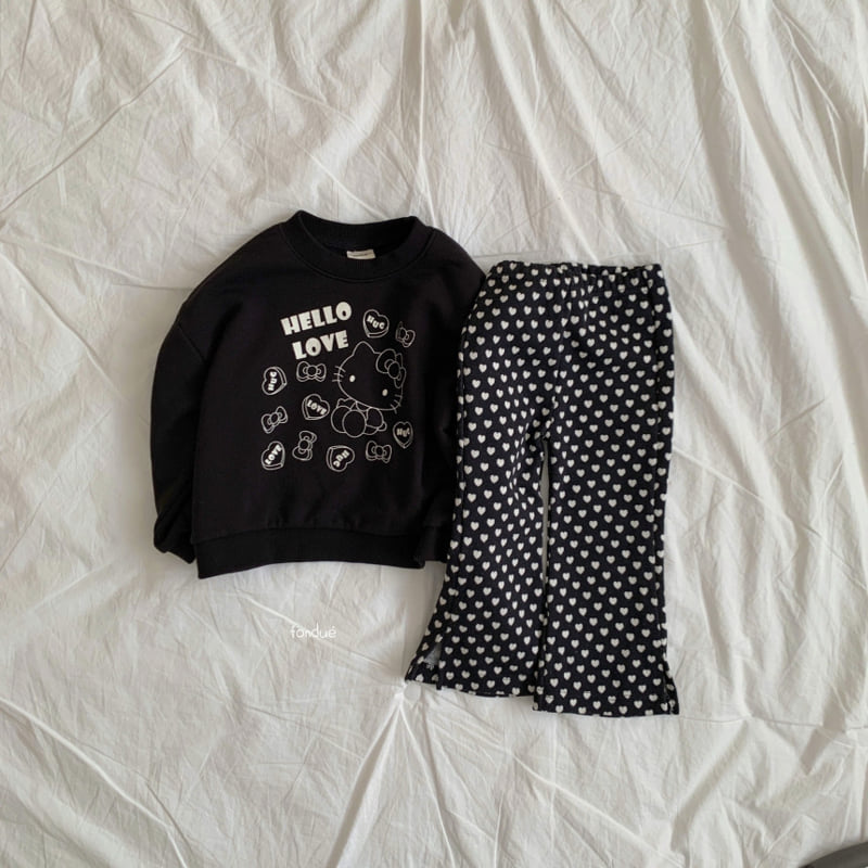 Fondue - Korean Baby Fashion - #babygirlfashion - Hello Love Pink Sweatshirt - 6