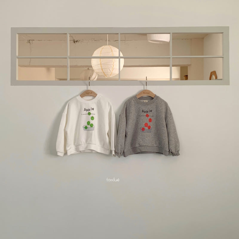 Fondue - Korean Baby Fashion - #babygirlfashion - Apple Boom Sweatshirt - 3