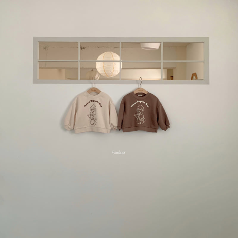 Fondue - Korean Baby Fashion - #babyoninstagram - Bebe Fondue Bear Sweatshirt - 3
