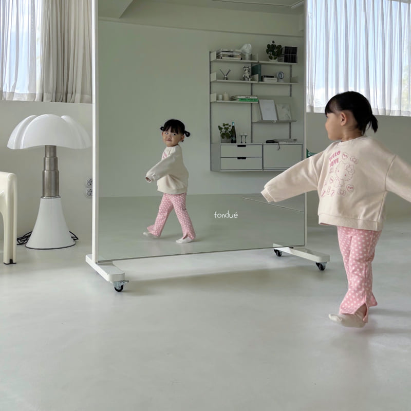 Fondue - Korean Baby Fashion - #babyoninstagram - Hello Love Pink Sweatshirt - 8