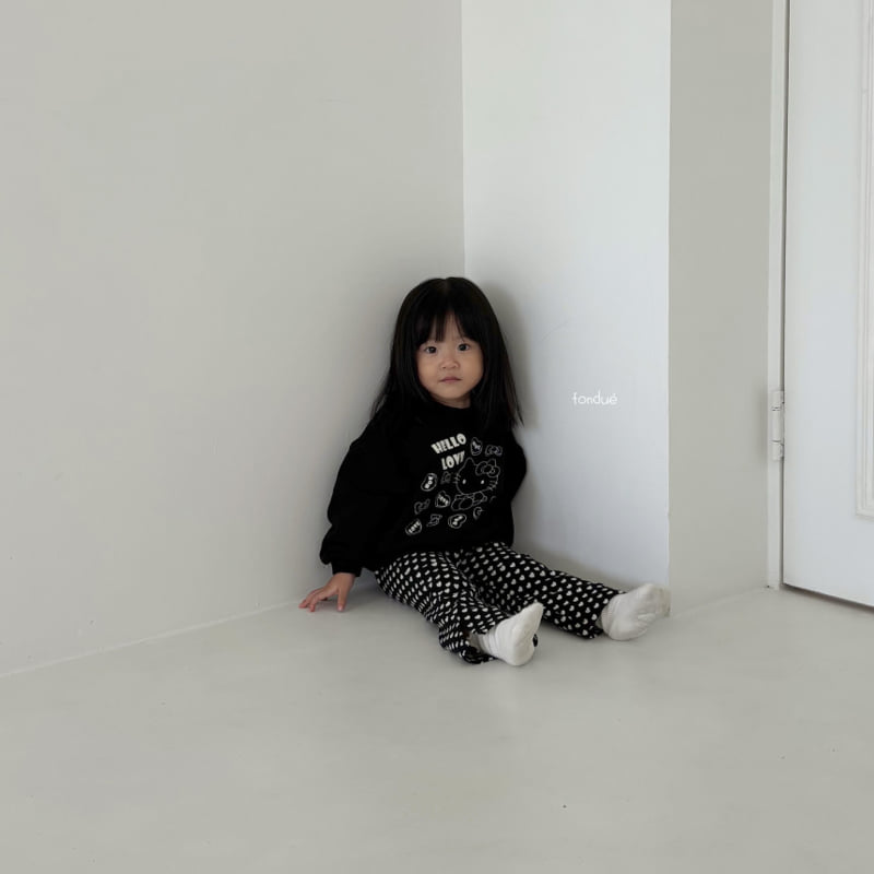 Fondue - Korean Baby Fashion - #babyoutfit - Hello Love Pink Sweatshirt - 11