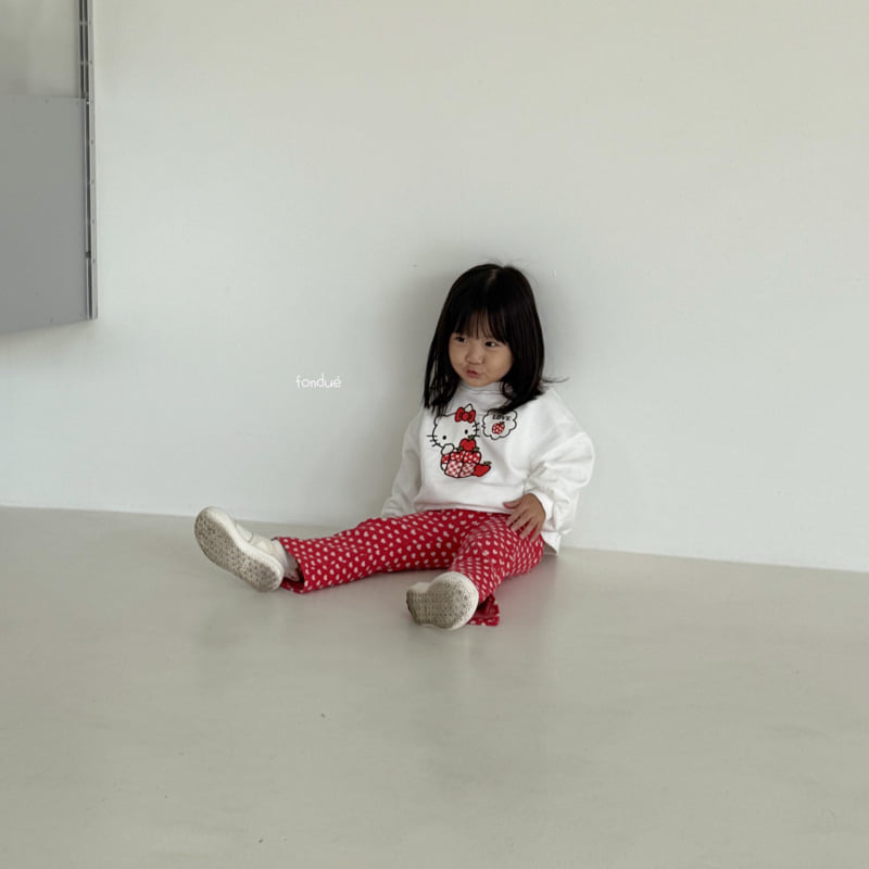 Fondue - Korean Baby Fashion - #babyoutfit - Hello Apple Pink Sweatshirt - 10