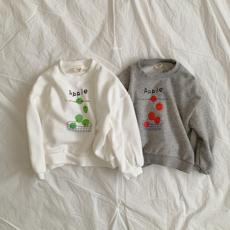 Fondue - Korean Baby Fashion - #babyoutfit - Apple Boom Sweatshirt - 8