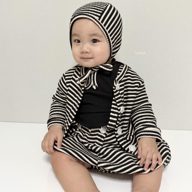 Fondue - Korean Baby Fashion - #babywear - Bebe Red Velvet Cardigan - 10