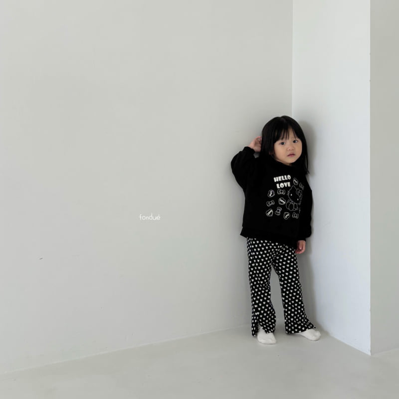 Fondue - Korean Baby Fashion - #babywear - Hello Love Pink Sweatshirt - 12
