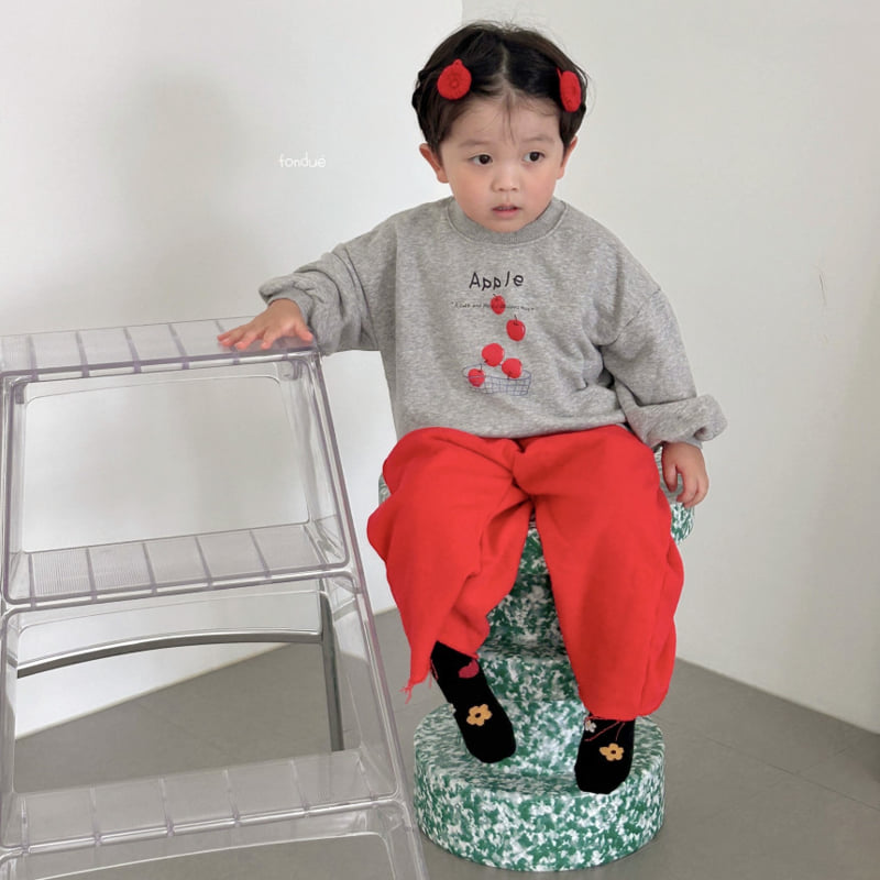 Fondue - Korean Baby Fashion - #babywear - Apple Boom Sweatshirt - 9