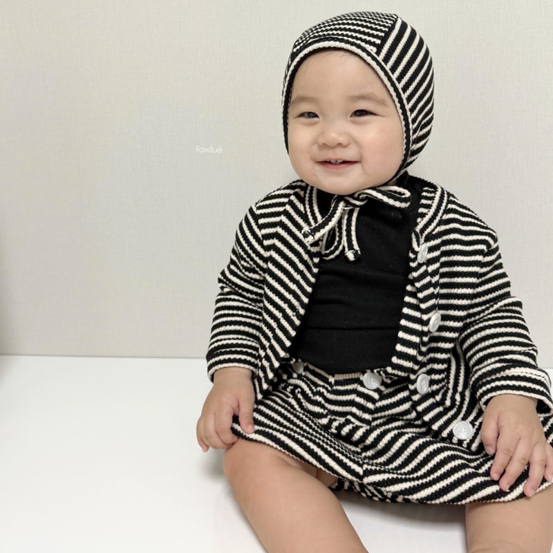 Fondue - Korean Baby Fashion - #onlinebabyboutique - Bebe Red Velvet Cardigan - 11
