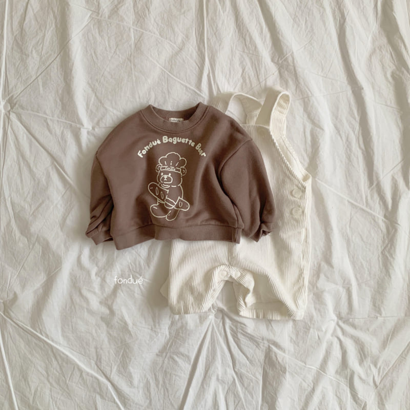 Fondue - Korean Baby Fashion - #onlinebabyshop - Bebe Fondue Bear Sweatshirt - 9