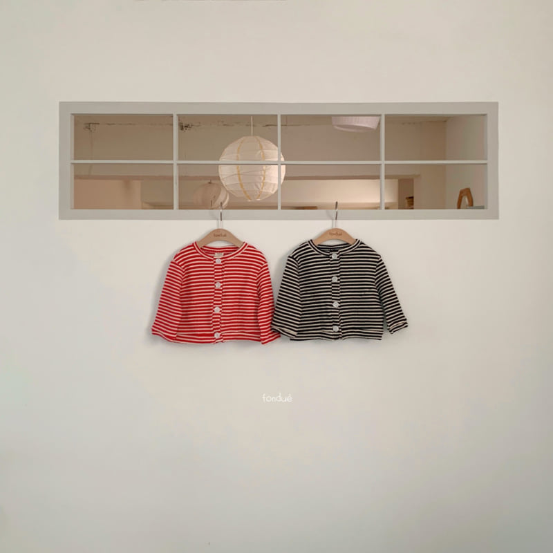 Fondue - Korean Baby Fashion - #onlinebabyshop - Red Velvet Cardigan - 3