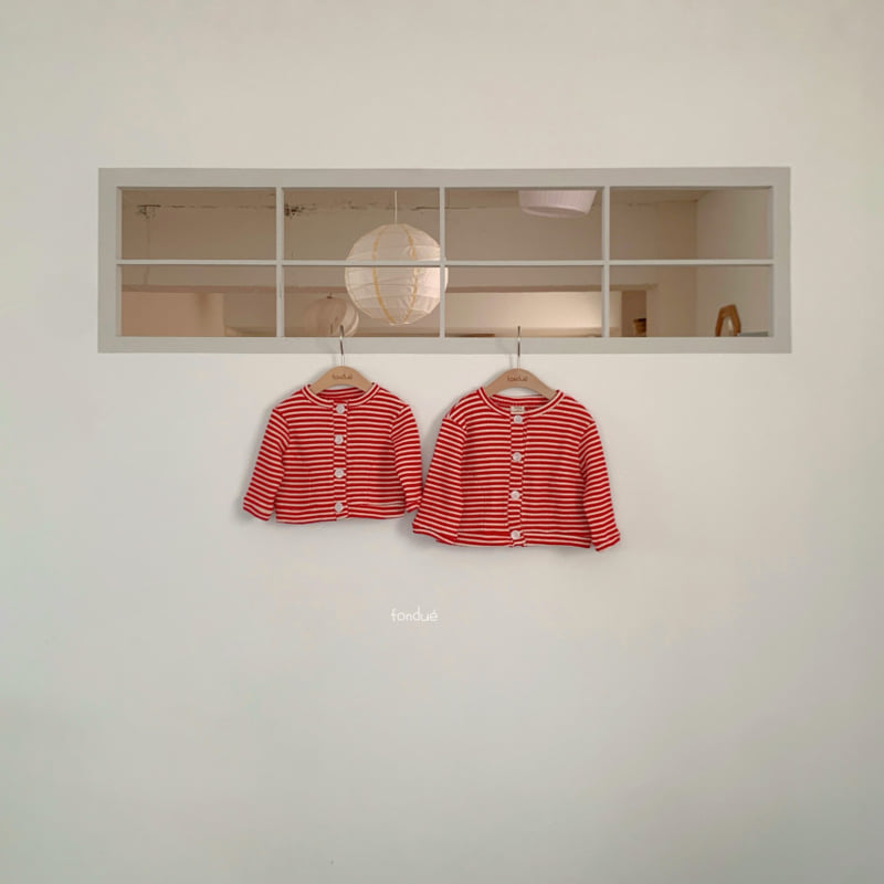 Fondue - Korean Baby Fashion - #onlinebabyshop - Red Velvet Cardigan - 4