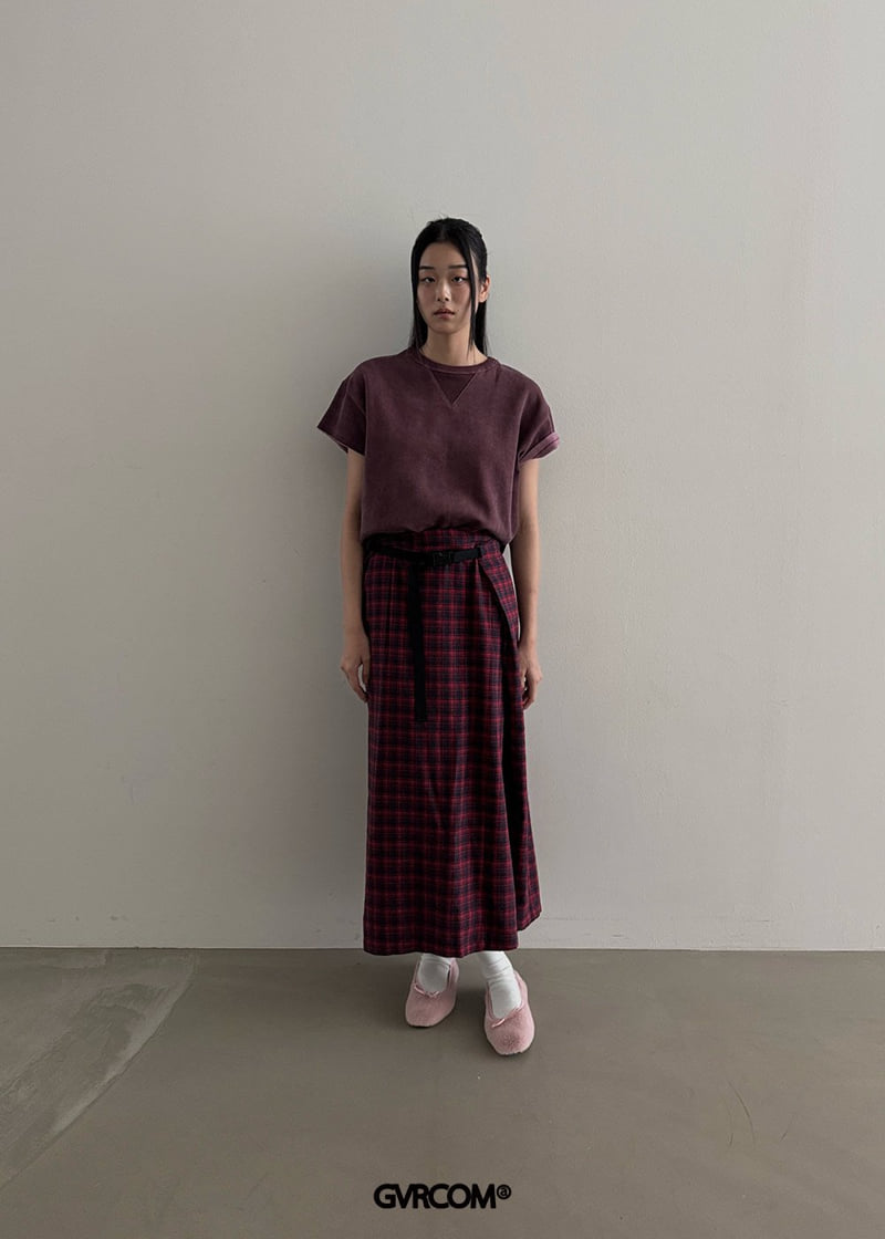 Gavara Market - Korean Women Fashion - #momslook - Fold Wrap Check Skirt - 6