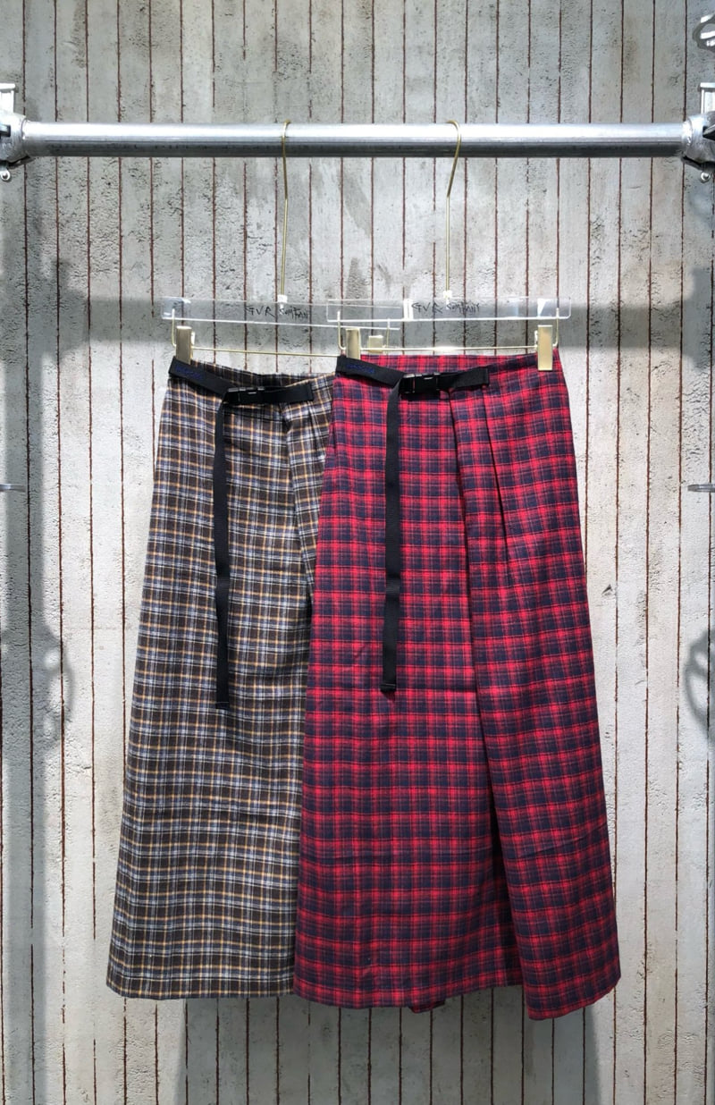 Gavara Market - Korean Women Fashion - #momslook - Fold Wrap Check Skirt - 8