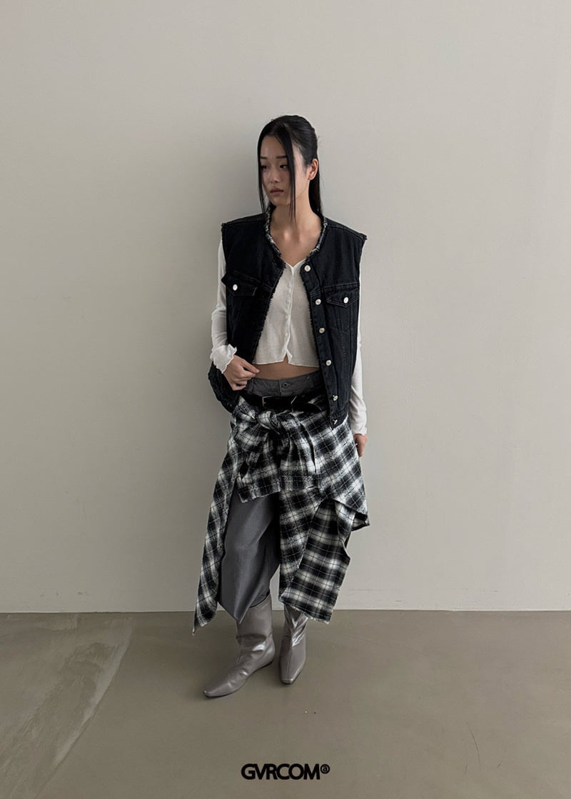 Gavara Market - Korean Women Fashion - #momslook - Latte Check Jacket