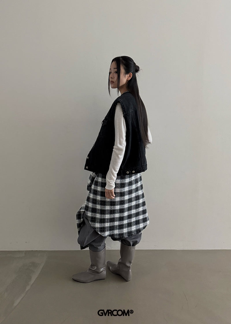 Gavara Market - Korean Women Fashion - #momslook - Latte Check Jacket - 3