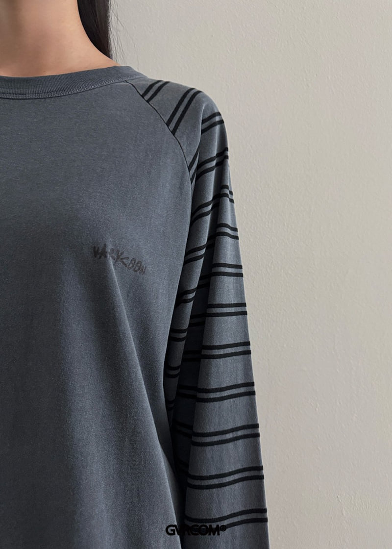Gavara Market - Korean Women Fashion - #momslook - Iro Striped Pigment Long Sleeve Tee - 5