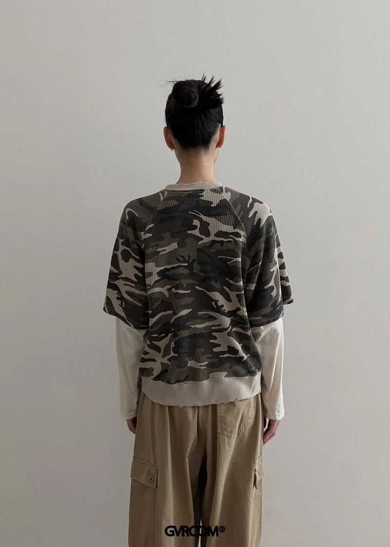 Gavara Market - Korean Women Fashion - #momslook - Rexta Camo Sweatshirt - 3