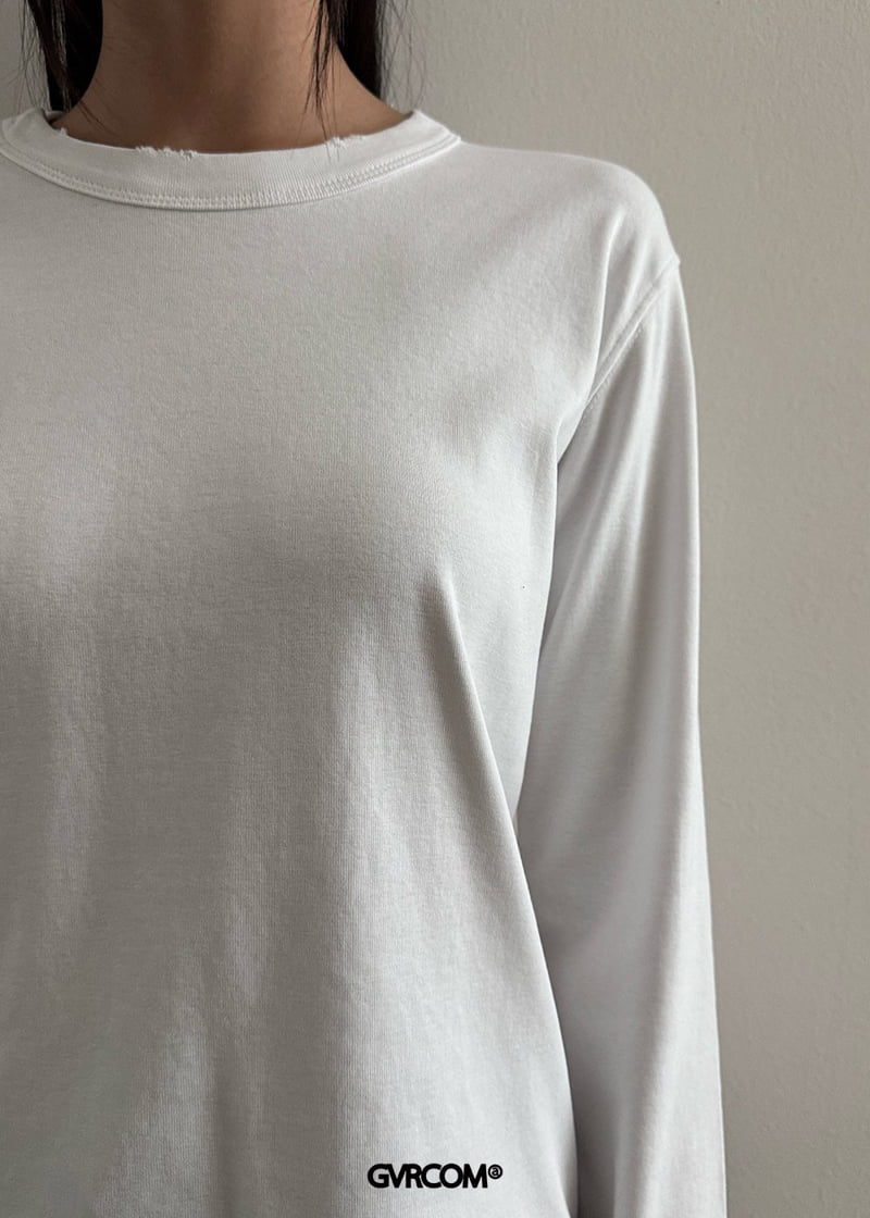 Gavara Market - Korean Women Fashion - #momslook - Alls Vintage Washed Long Sleeve Tee - 9