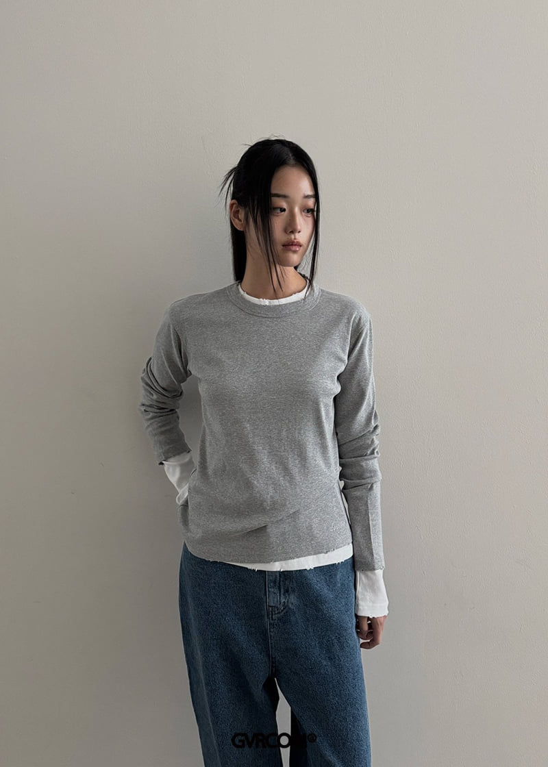 Gavara Market - Korean Women Fashion - #pursuepretty - Alls Vintage Washed Long Sleeve Tee - 4