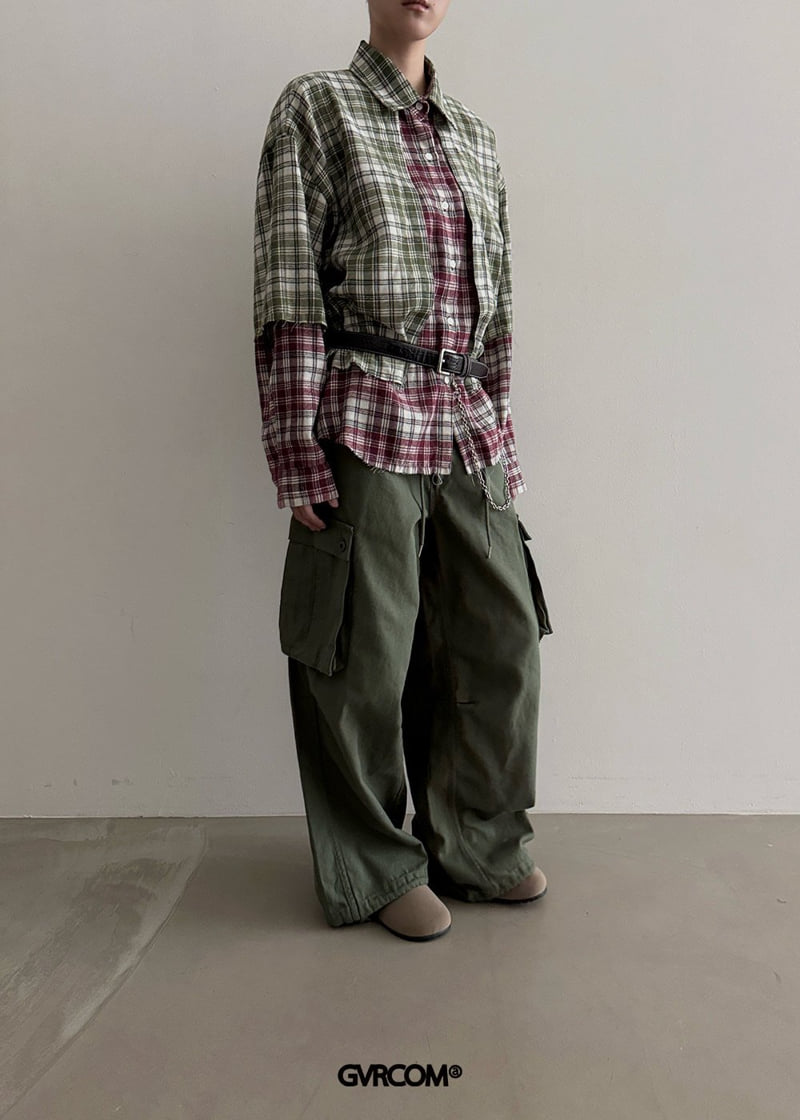 Gavara Market - Korean Women Fashion - #romanticstyle - Double Check Shirt - 6