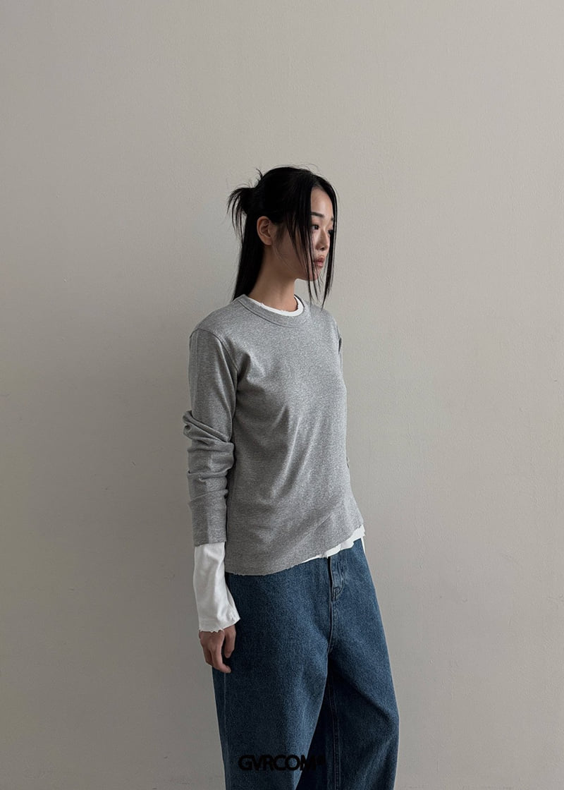 Gavara Market - Korean Women Fashion - #romanticstyle - Alls Vintage Washed Long Sleeve Tee - 5