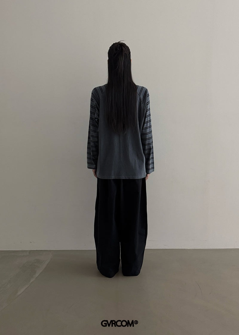 Gavara Market - Korean Women Fashion - #womensfashion - Iro Striped Pigment Long Sleeve Tee - 2