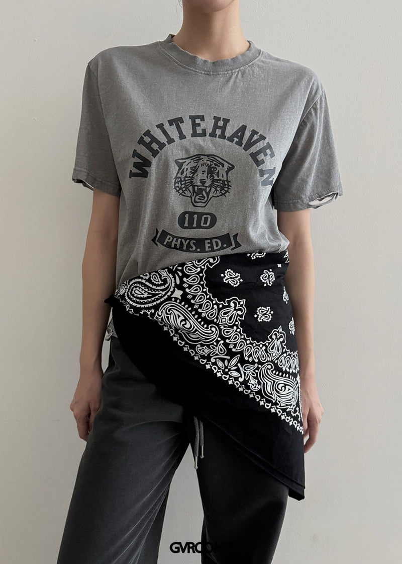 Gavara Market - Korean Women Fashion - #momslook - Tiger Vintage Short Sleeve Tee - 4