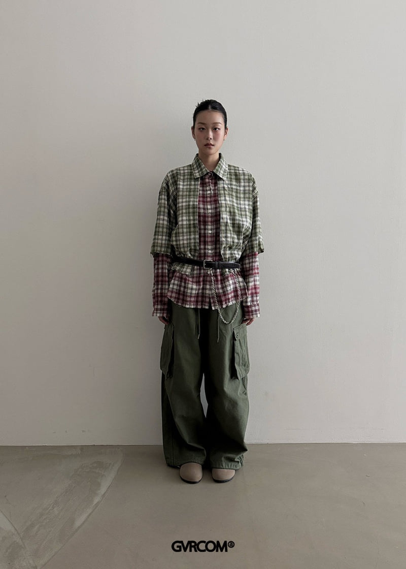 Gavara Market - Korean Women Fashion - #womensfashion - Double Check Shirt