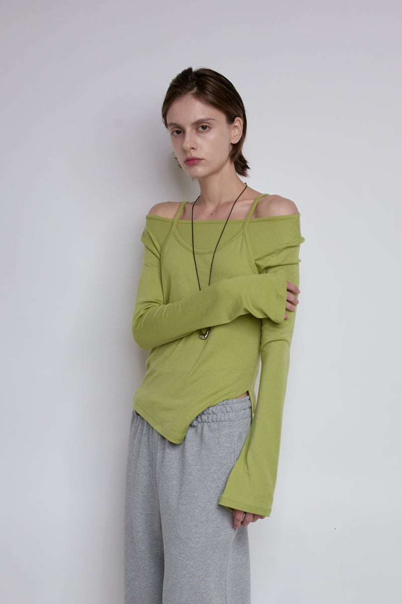 Gentle B - Korean Women Fashion - #momslook - Bell Sleeve Unbalanced Tee - 6