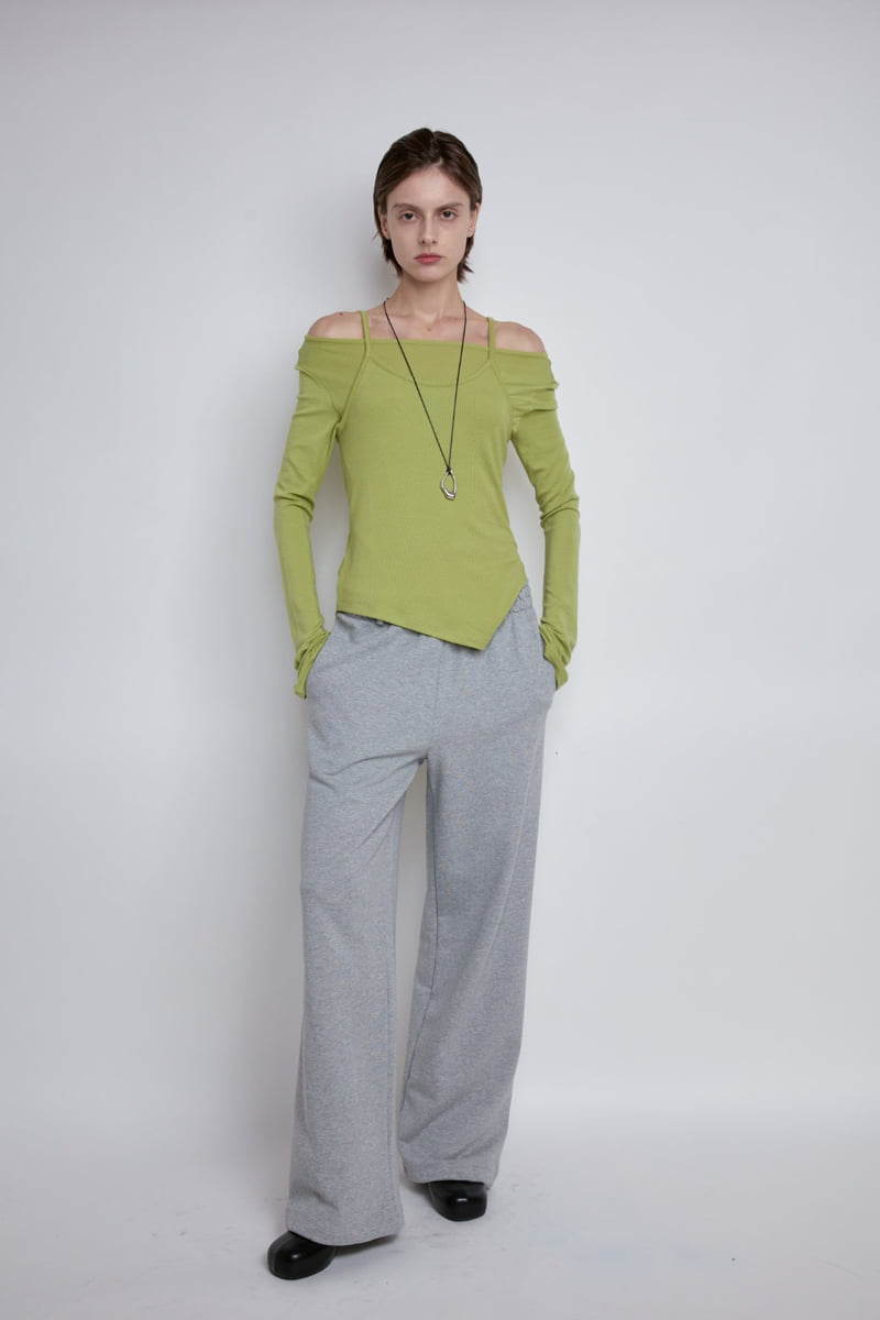 Gentle B - Korean Women Fashion - #momslook - Bell Sleeve Unbalanced Tee - 8