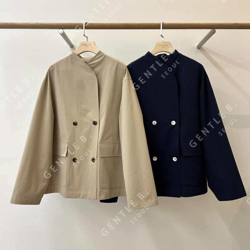 Gentle B - Korean Women Fashion - #momslook - CN Mix Jacket - 5