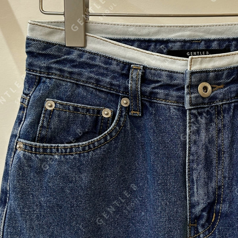 Gentle B - Korean Women Fashion - #momslook - Uni Point Denim Pants