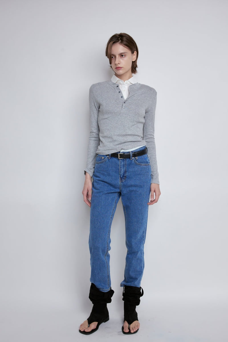 Gentle B - Korean Women Fashion - #momslook - Uni Point Denim Pants - 3