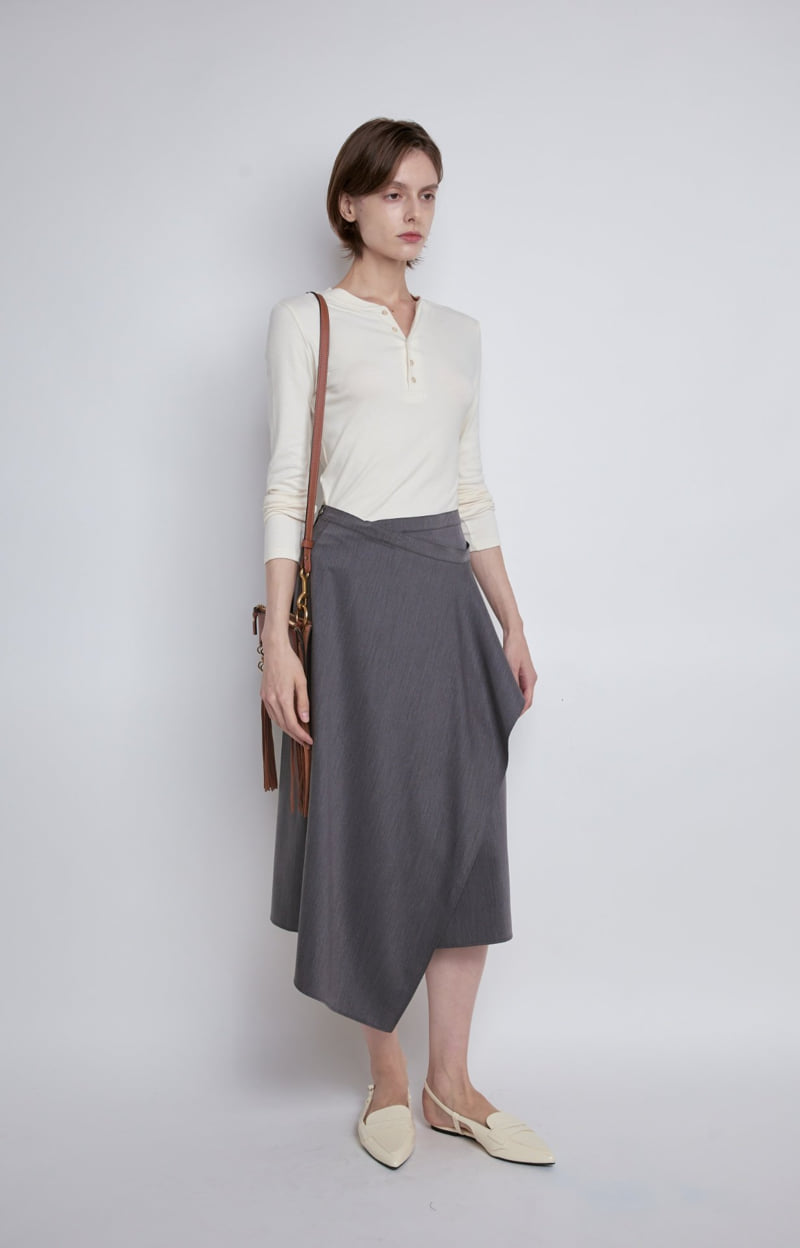 Gentle B - Korean Women Fashion - #womensfashion - Drop Edge Skirt - 4