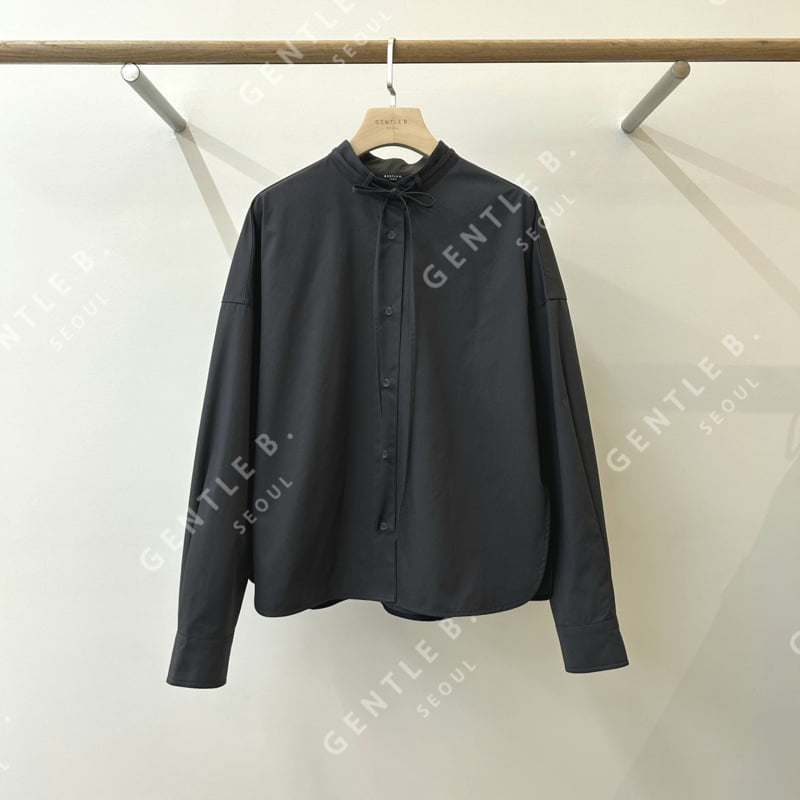 Gentle B - Korean Women Fashion - #momslook - Tie Neck Shirt - 7