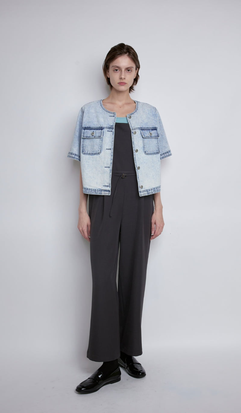 Gentle B - Korean Women Fashion - #momslook - One Line Suspender Jumpsuit - 12