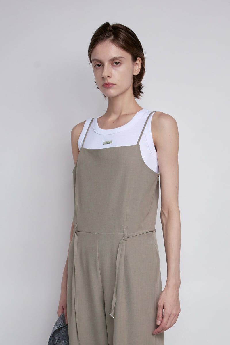 Gentle B - Korean Women Fashion - #momslook - One Line Suspender Jumpsuit - 6