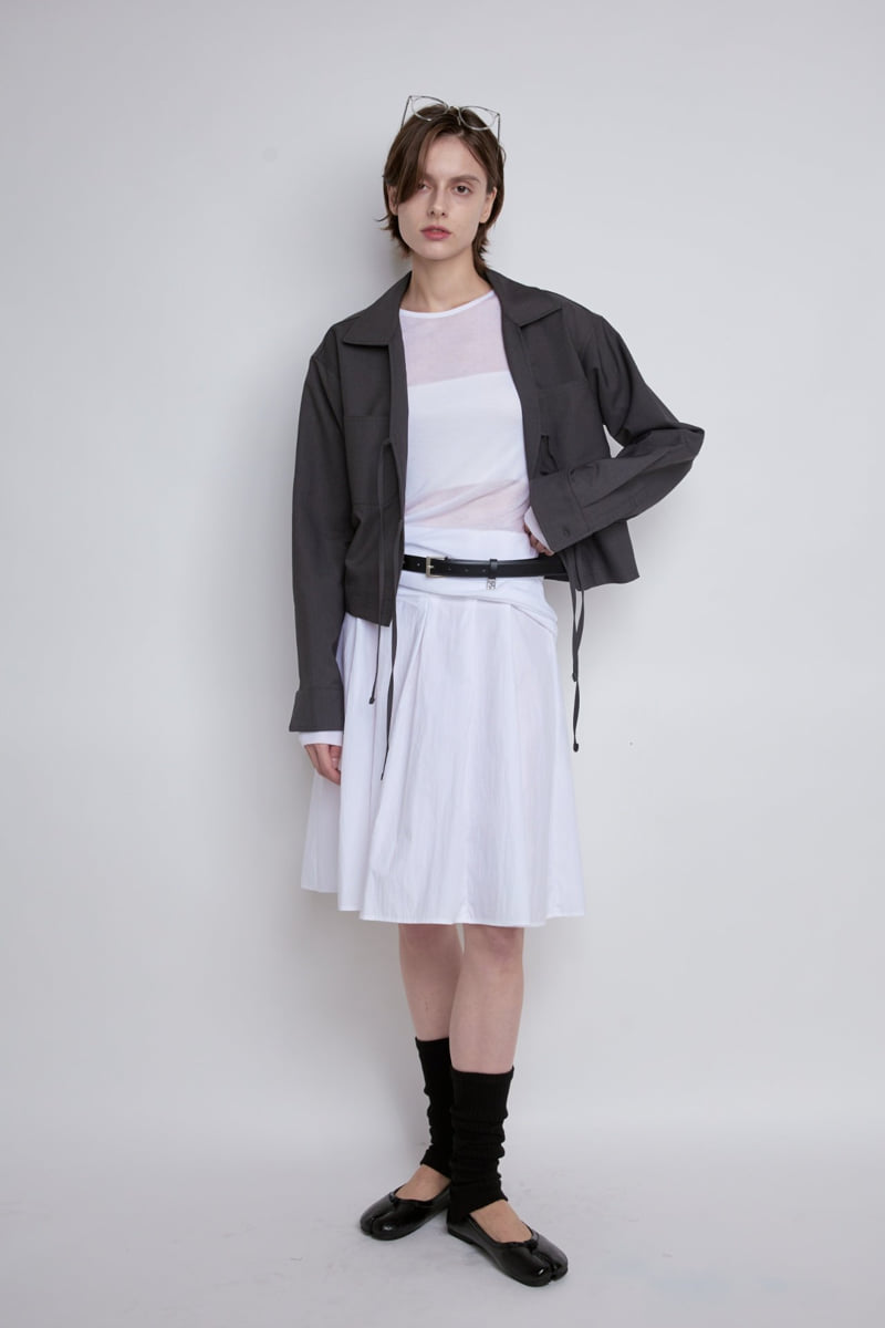 Gentle B - Korean Women Fashion - #momslook - Ribbon Crop Jacket - 5