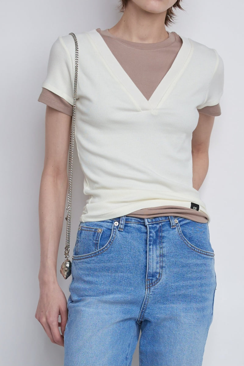 Gentle B - Korean Women Fashion - #momslook - Two-in-One Tee - 10