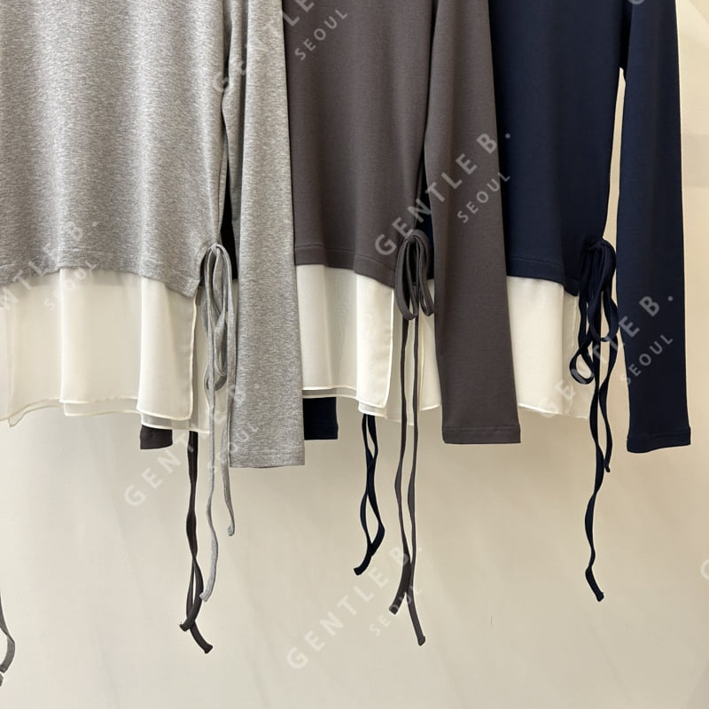 Gentle B - Korean Women Fashion - #momslook - Mild Chiffon Tee - 8
