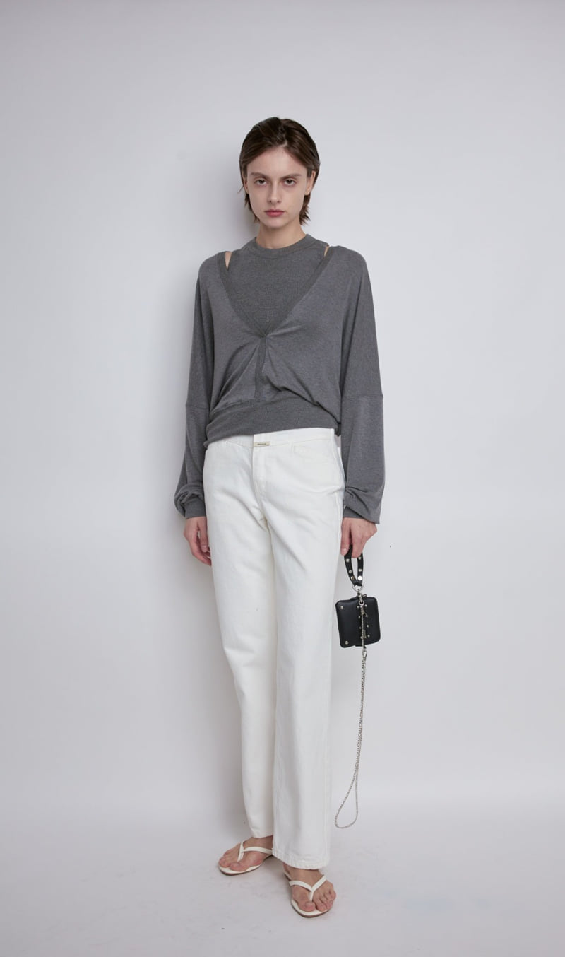 Gentle B - Korean Women Fashion - #thatsdarling - Jubber White Jeans - 2