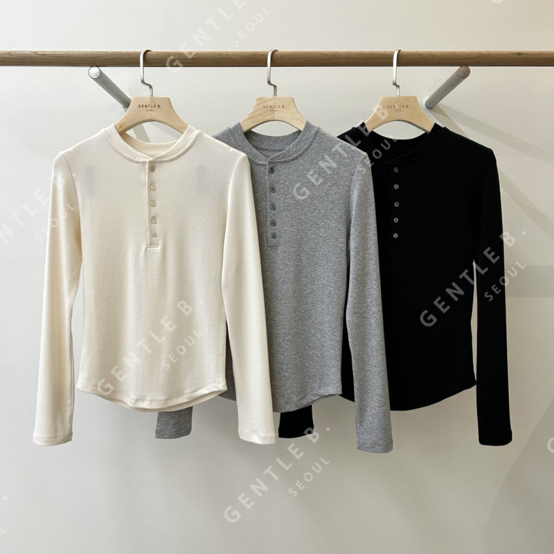 Gentle B - Korean Women Fashion - #womensfashion - City Button Tee - 5