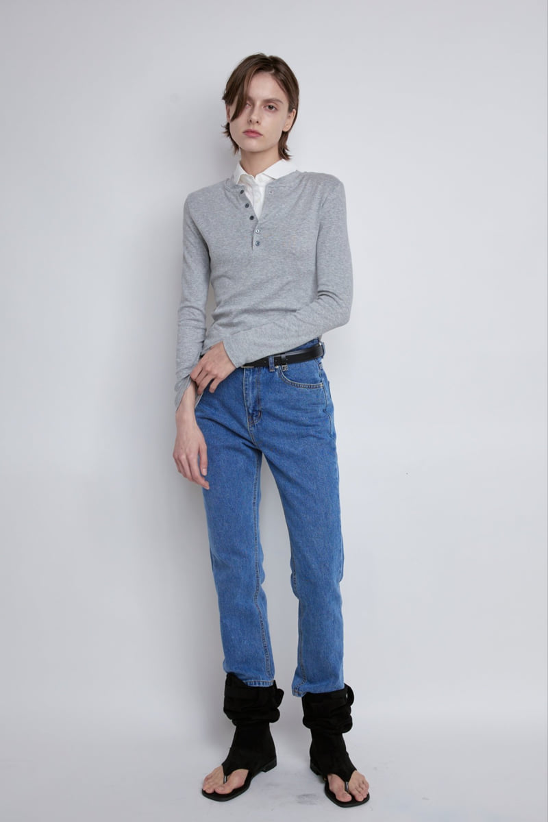 Gentle B - Korean Women Fashion - #momslook - Uni Point Denim Pants - 4