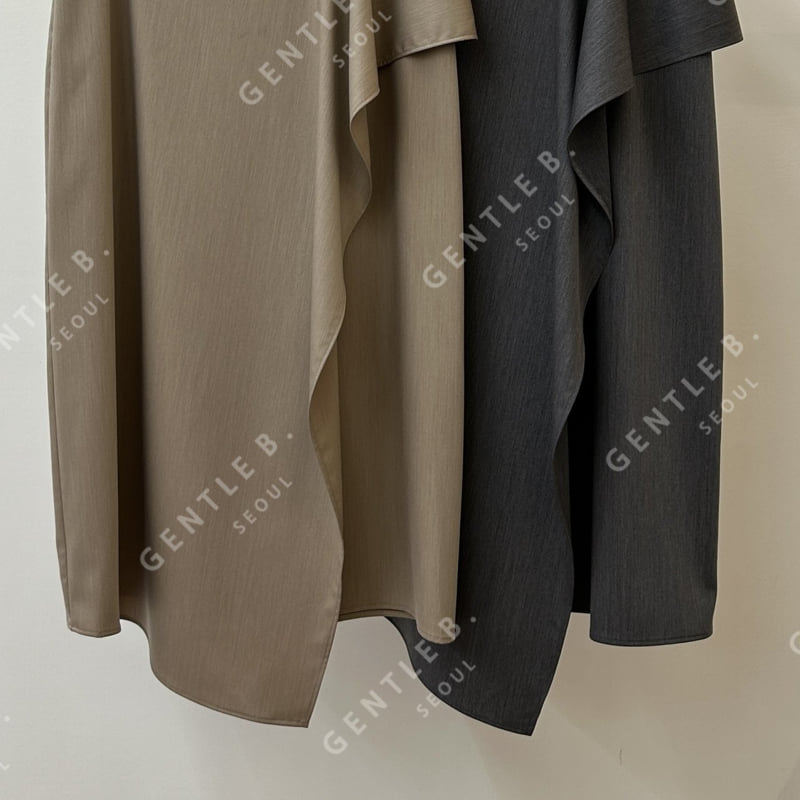 Gentle B - Korean Women Fashion - #womensfashion - Drop Edge Skirt