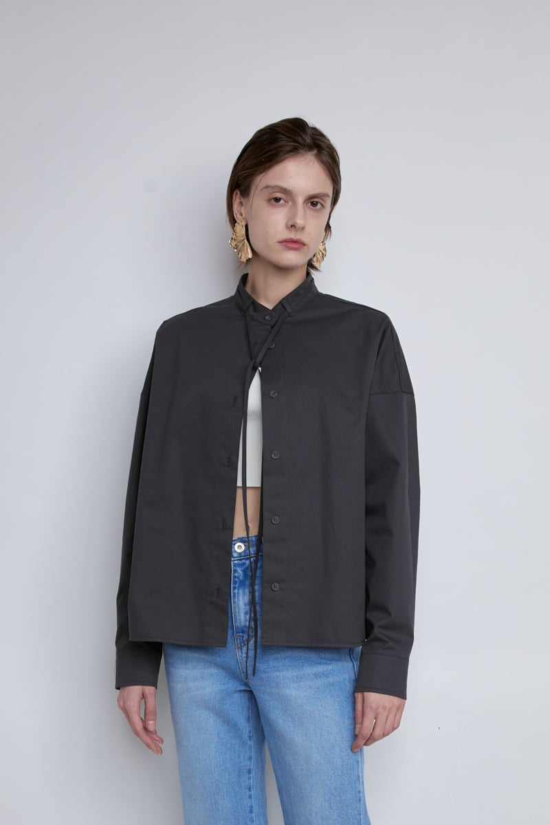 Gentle B - Korean Women Fashion - #womensfashion - Tie Neck Shirt - 12