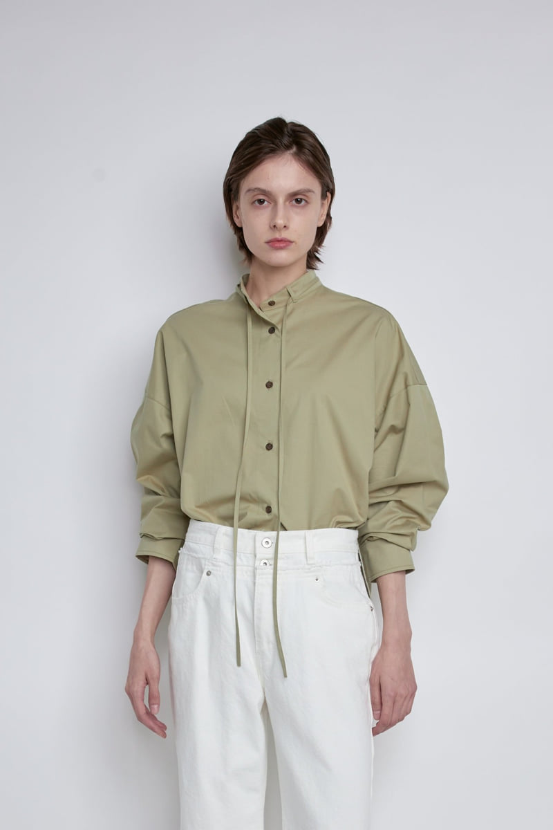 Gentle B - Korean Women Fashion - #momslook - Tie Neck Shirt - 4
