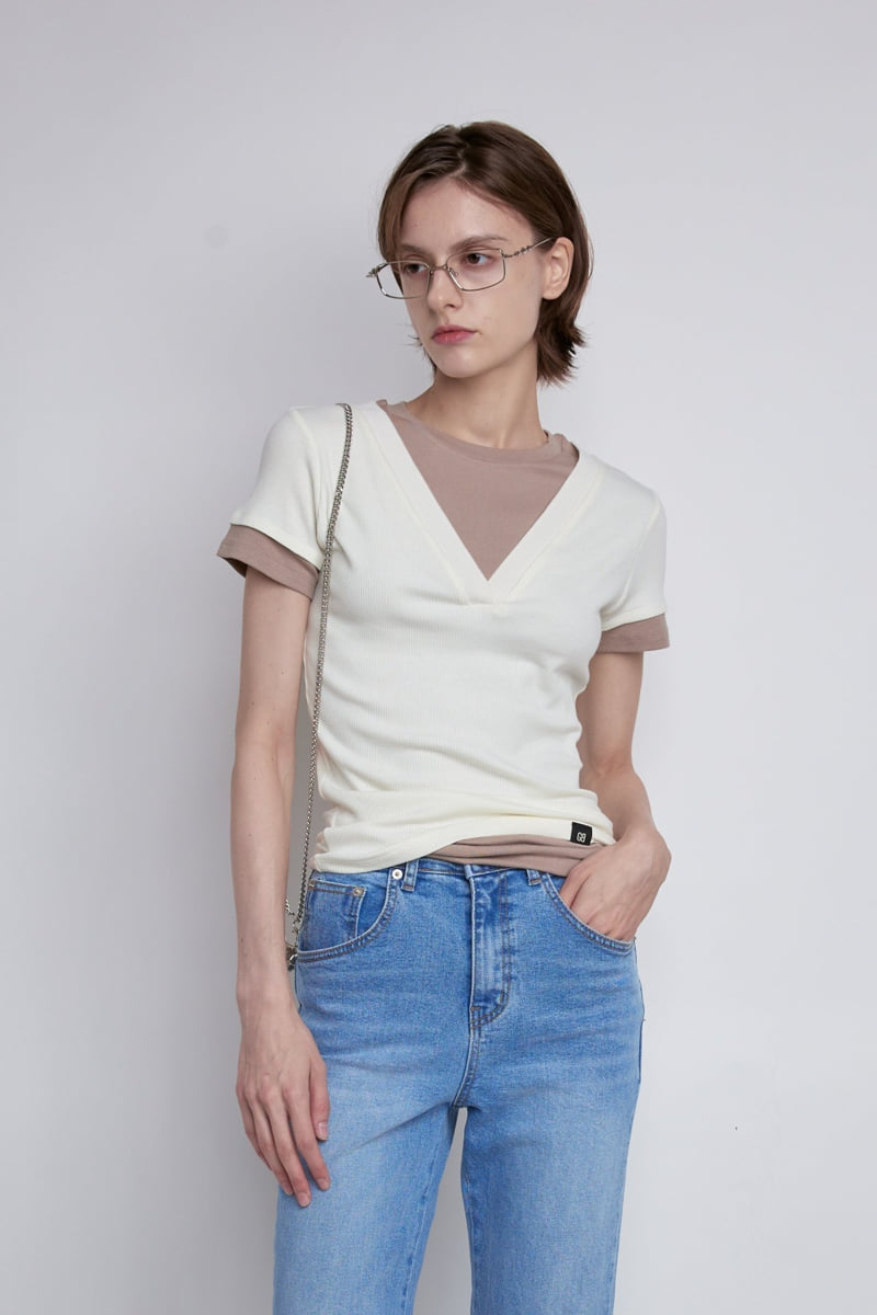 Gentle B - Korean Women Fashion - #womensfashion - Two-in-One Tee - 12