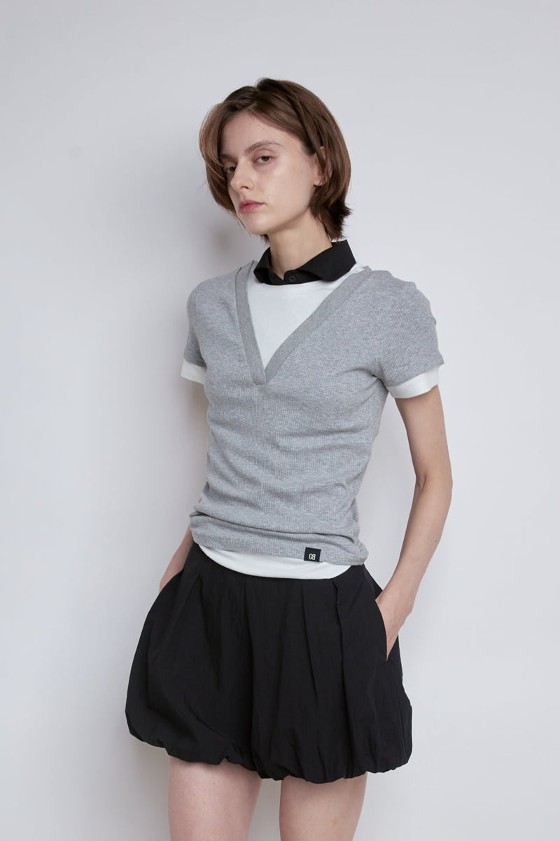 Gentle B - Korean Women Fashion - #womensfashion - Two-in-One Tee - 2